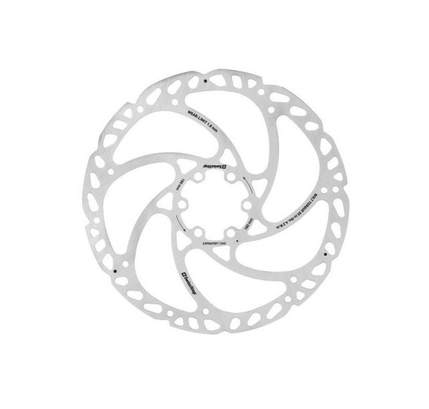 DISCO FRENO SWISSSTOP CATALYST ONE 6 AGUJEROS 180mm PLATA/NEGRO