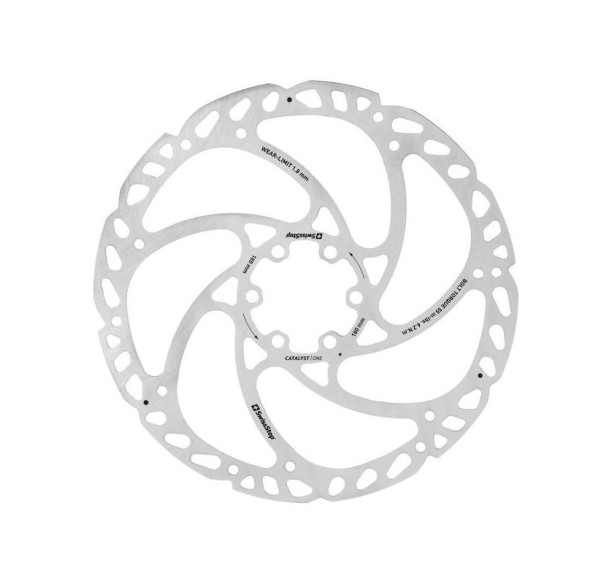 DISCO FRENO SWISSSTOP CATALYST ONE 6 AGUJEROS 203mm PLATA/NEGRO