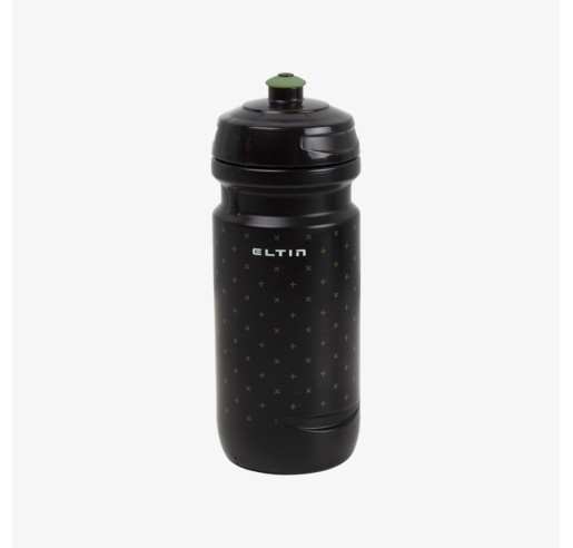 BIDÓN DE CICLISMO ELTIN 600ml NEGRO Y VERDE OLIVA