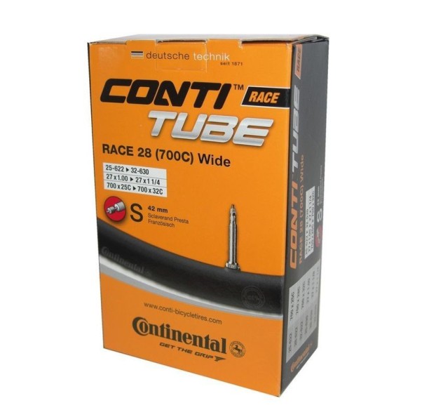 CAMARA CONTINENTAL RACE 700x25-32 VALVULA PRESTA 42 mm (25-622/32-630)